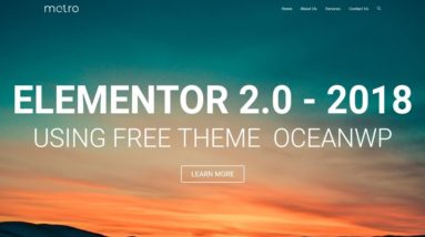 How to Make a WordPress Website With Free Theme By Nayyar Shaikh - ELEMENTOR 2.0 Tutorial  - OceanWP